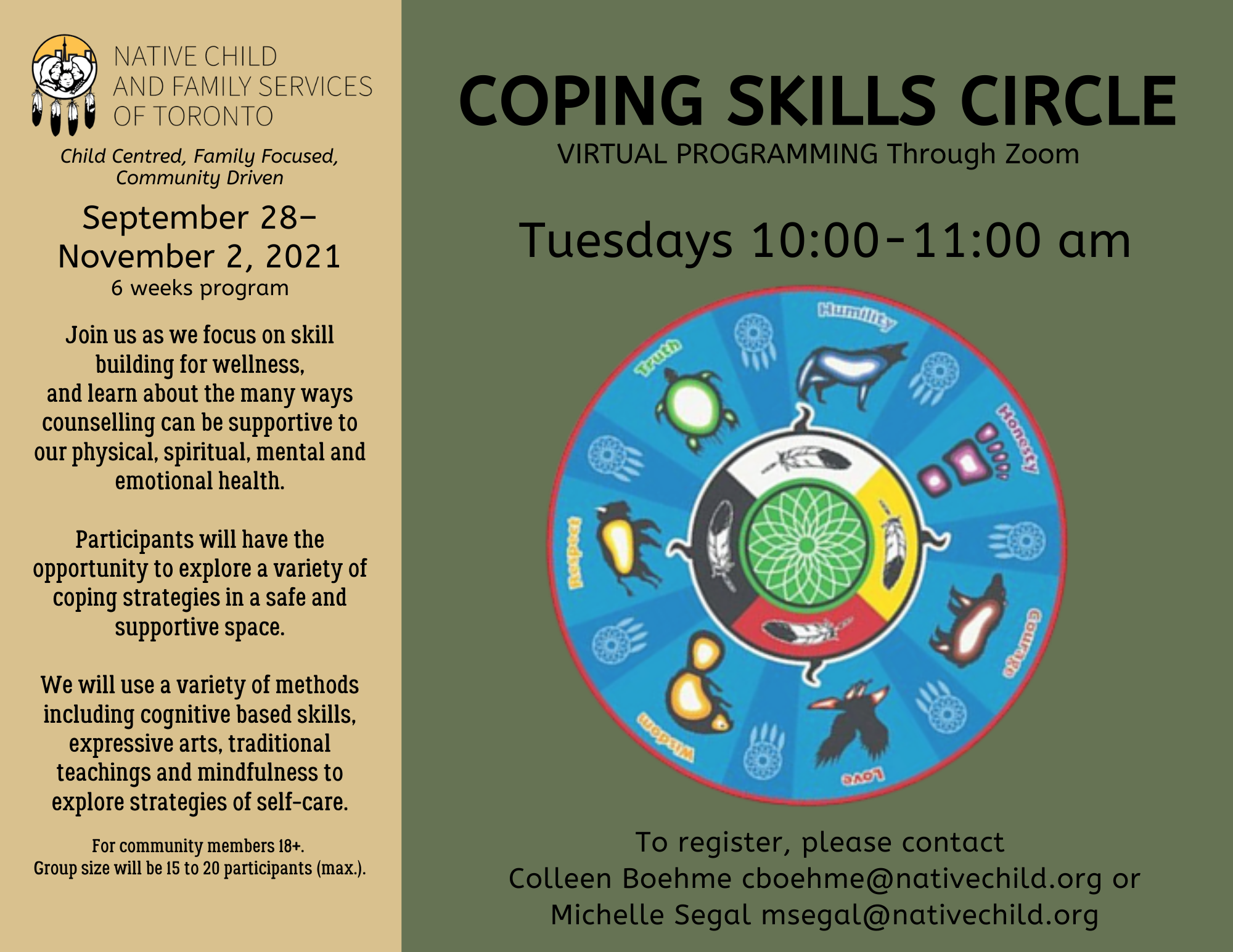 Coping Skills Circle Virtual Programming